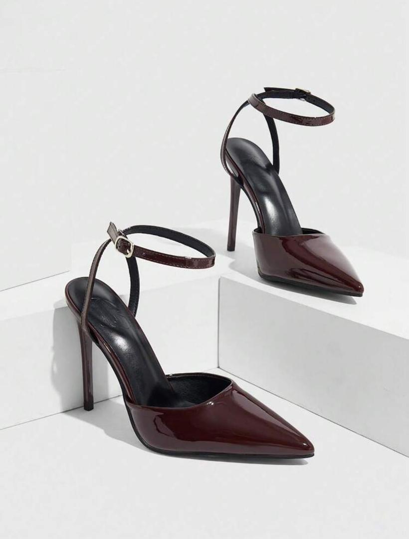 Burgundy High Heel Pumps
